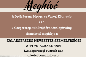 Ktetbemutat a knyvtrban - Zalaegerszeg nevezetes szemlyisgei a 19-20. szzadban - 2023. prilis 27. 17 ra