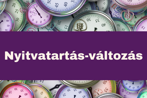 Nyitvatartás-változás