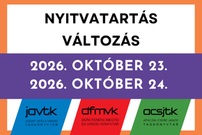 Okt�beri nyitvatart�s v�ltoz�sok