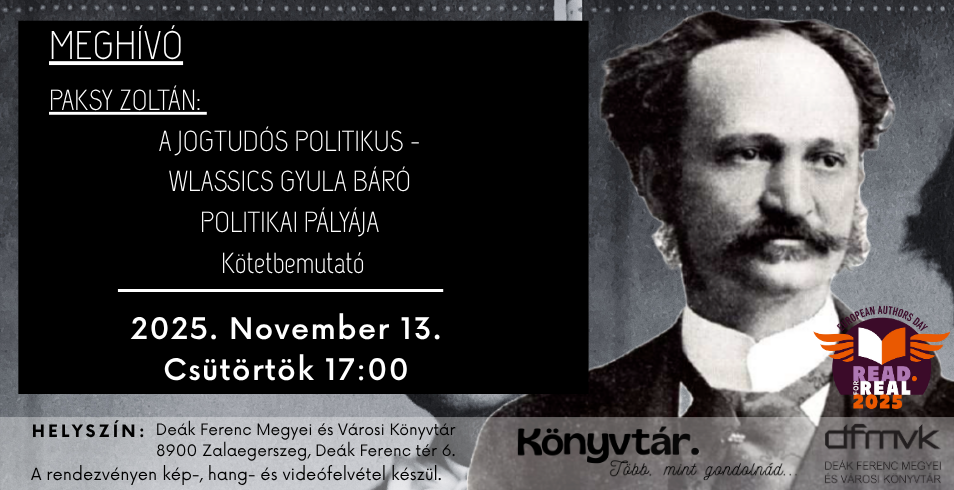 Paksy Zoltn: A jogtuds politikus – Wlassics Gyula br politikai plyja
Ktetbemutat